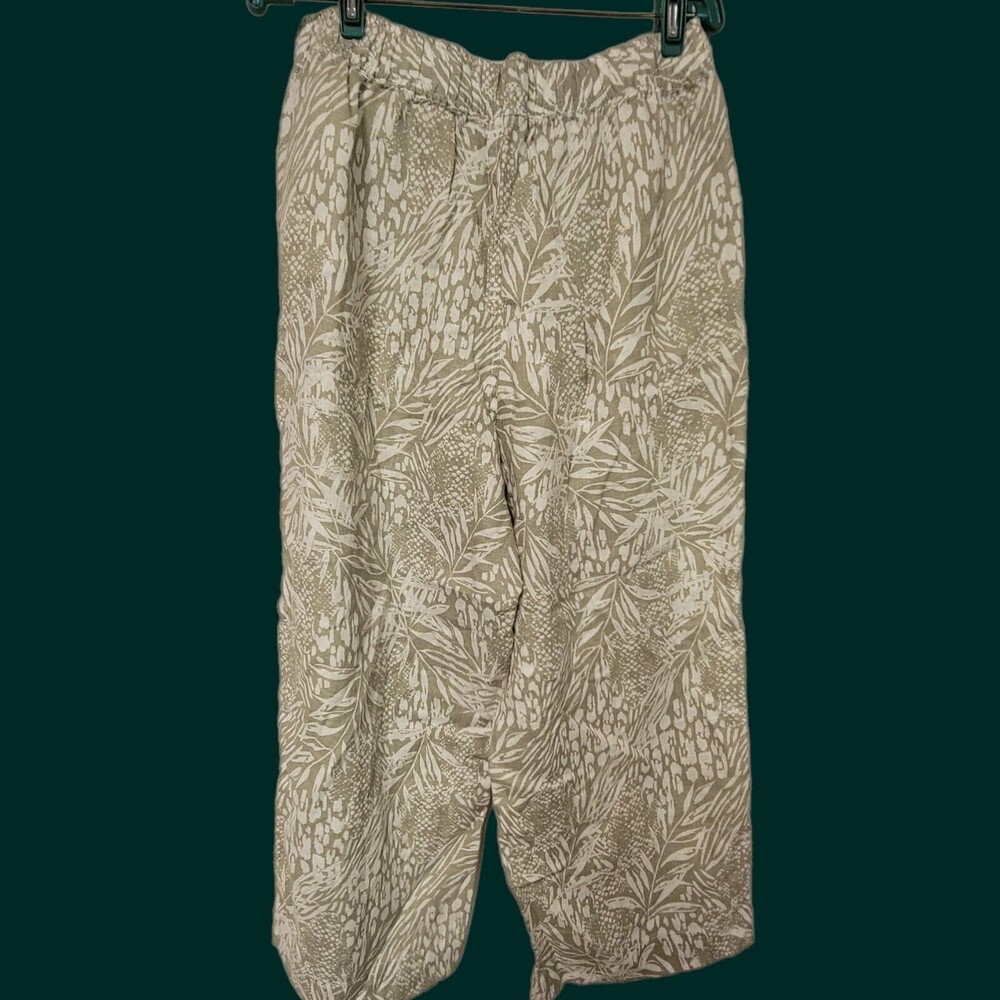 CHRISTIAN SIRIANO Linen‎ Pants Wide Leg Cropped LARGE